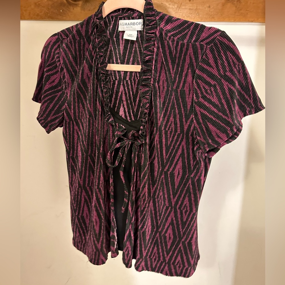 Black and Purple Sag Harbor Vintage blouse